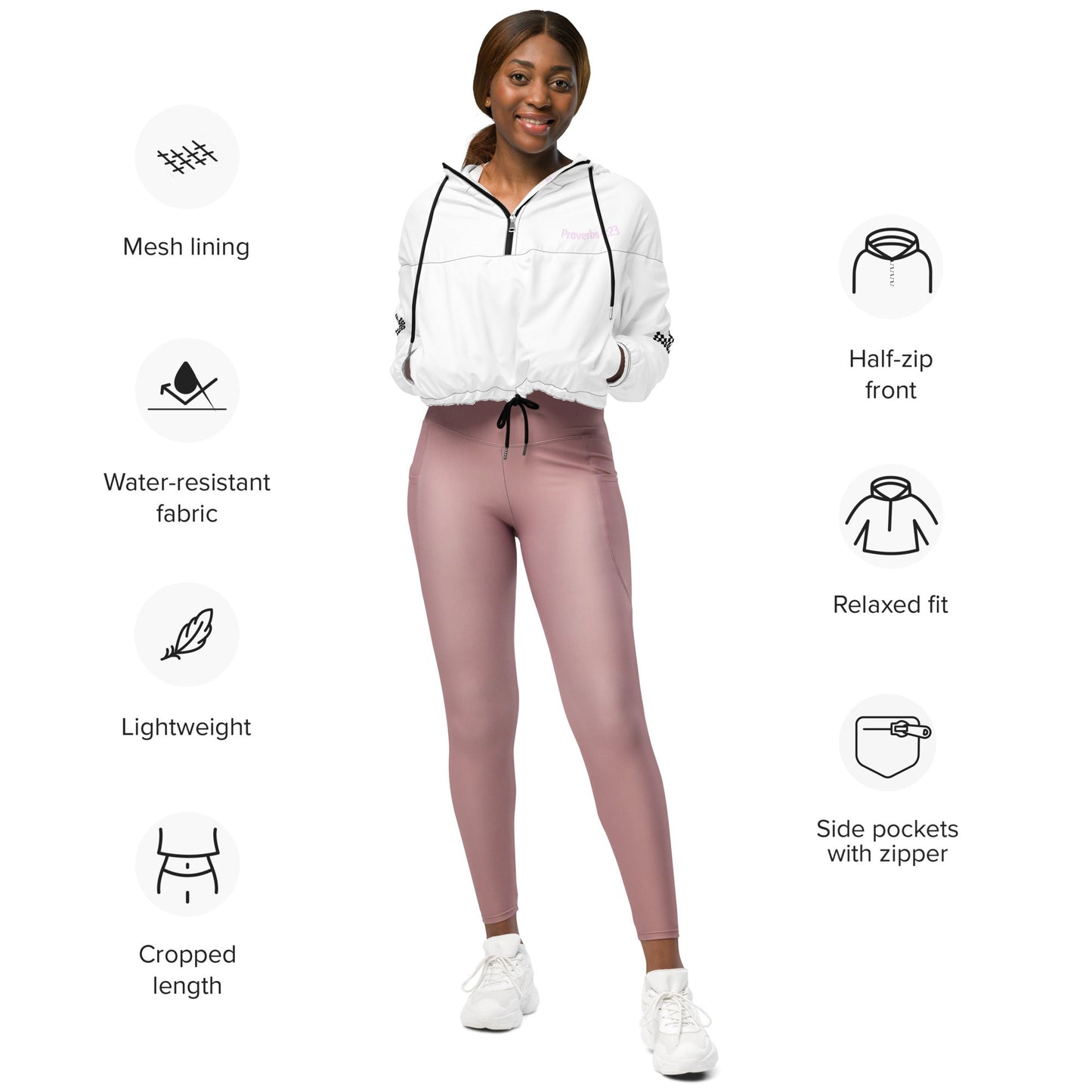 Women’s cropped windbreaker - Princess Armor E6:10Princess Armor E6:10Princess Armor E6:109185785_15800WhiteXS